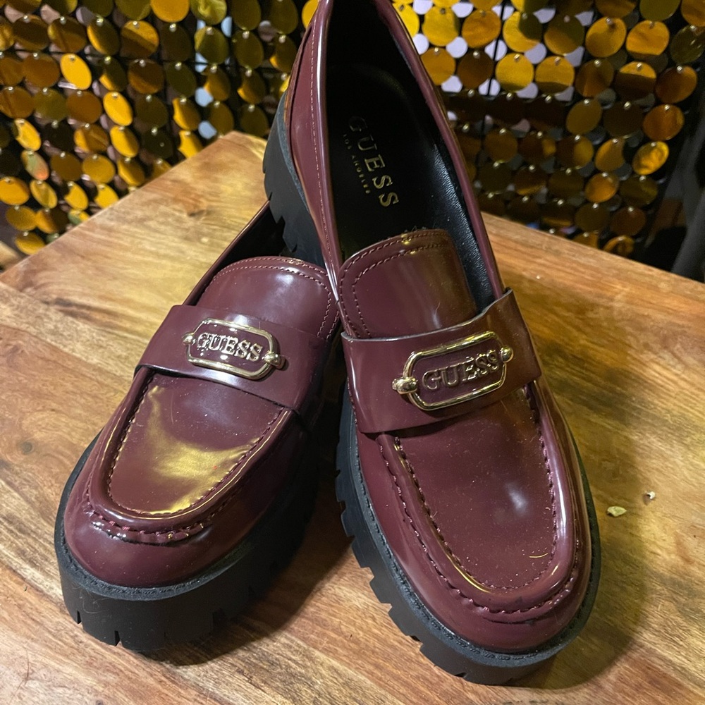 GUESS Women's Burgundy Loafers